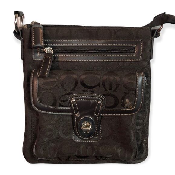 Alpha & Omega Small Brown and Black Crossbody Bag Adjustable - Picture 1 of 8